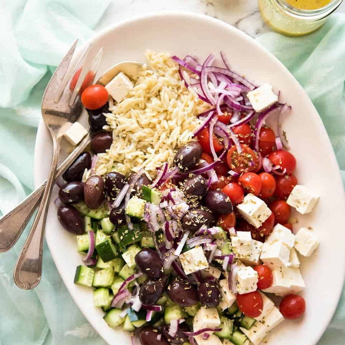 Greek Lemon Orzo Salad (Risoni)