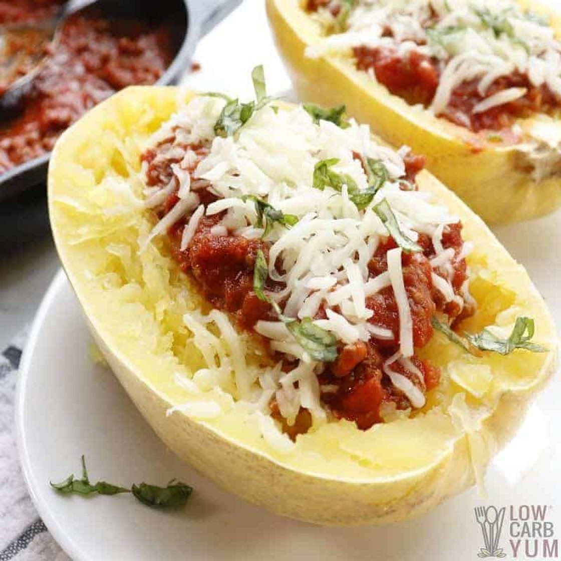 Instant Pot Spaghetti Squash and Meat Sauce