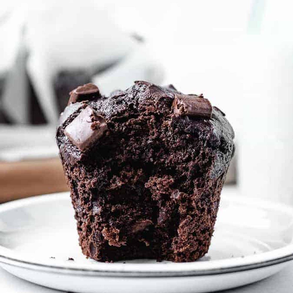 Bakery-Style Double Chocolate Chip Muffins Recipe