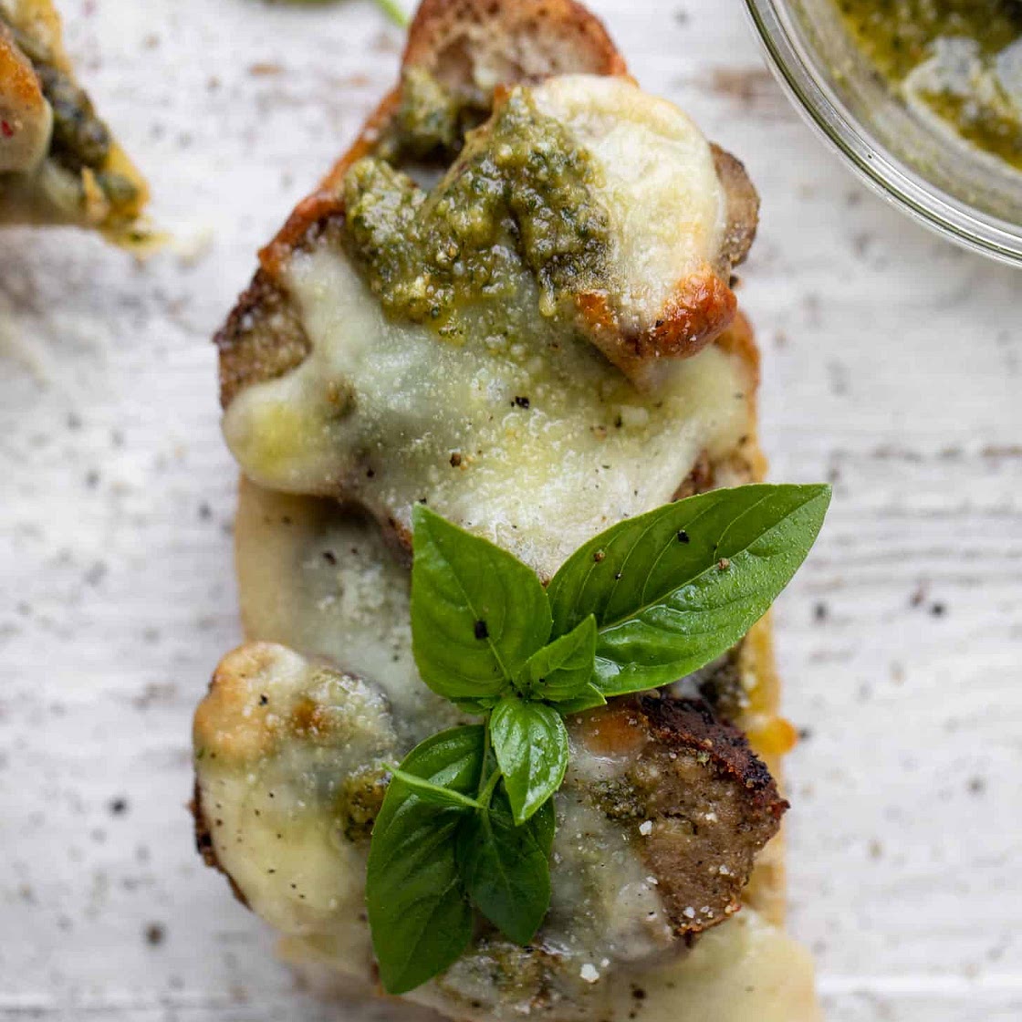 Pesto Meatball Melts