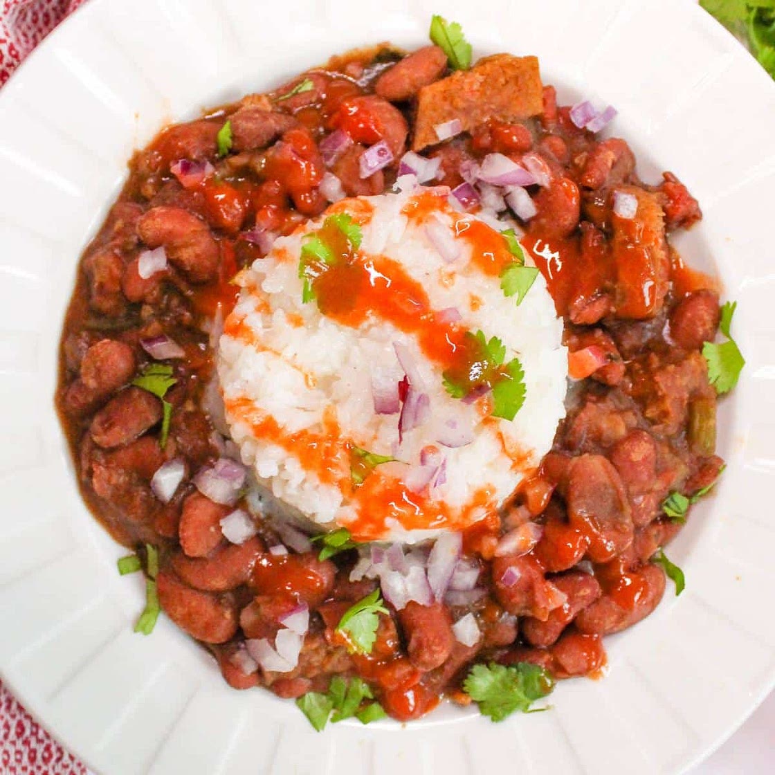 New Orleans vegan red beans and rice