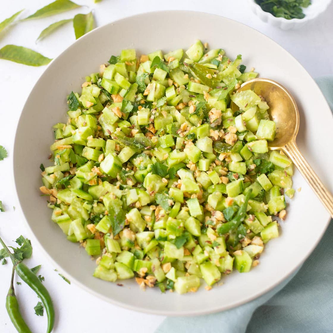 Kakdi Koshimbir (Spicy Indian Cucumber Salad)