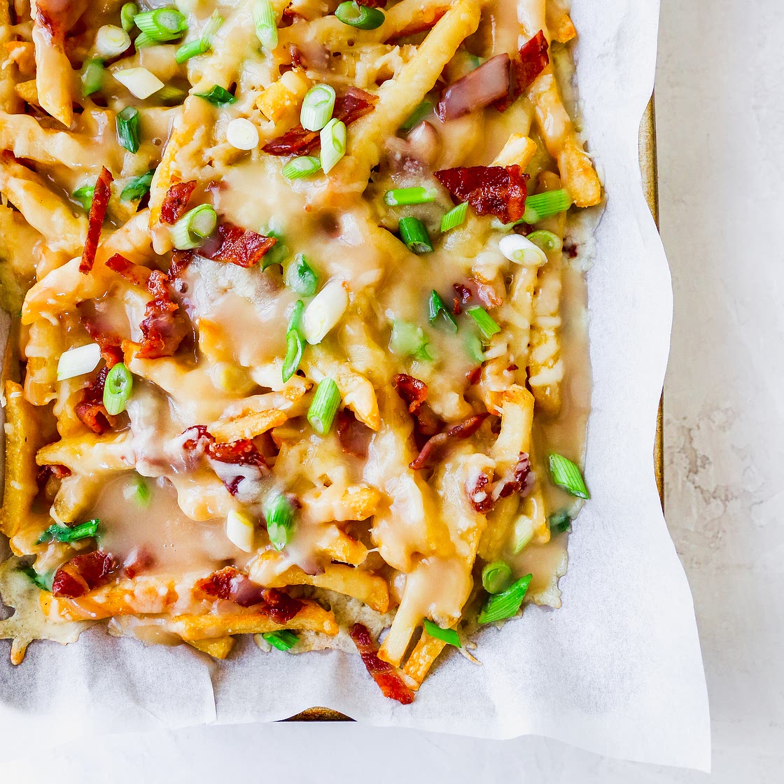 Irish Cheddar Poutine with Bacon & Whiskey Gravy