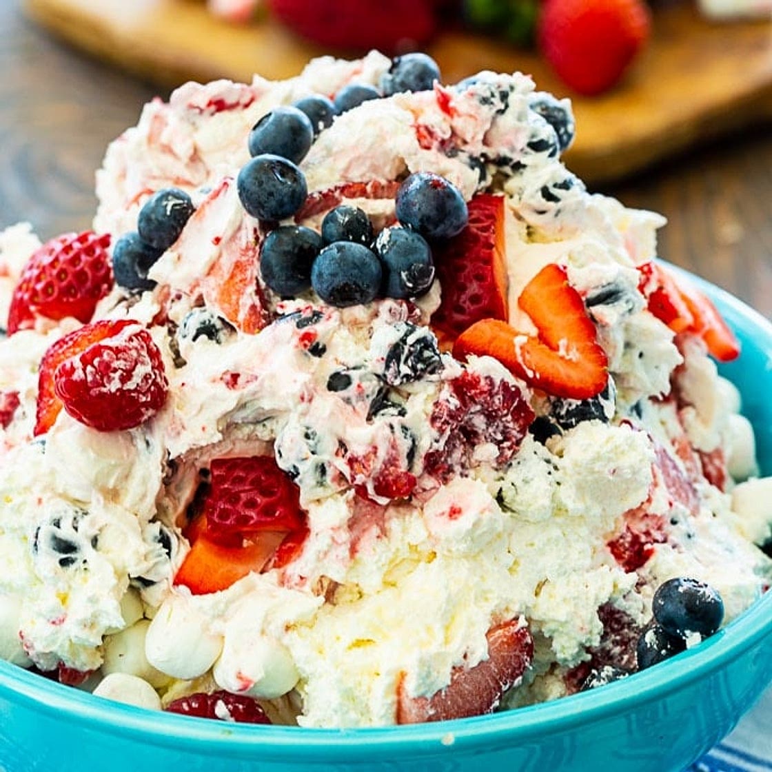 Red, White & Blue Cheesecake Salad