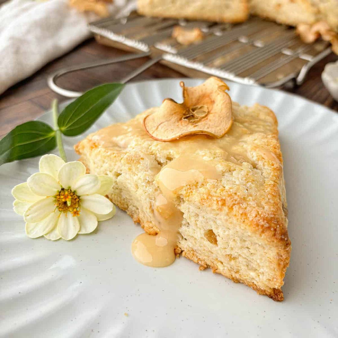 Ginger Scones with Apple Glaze