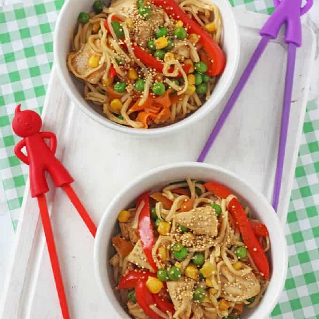 Sesame Honey Chicken Noodles