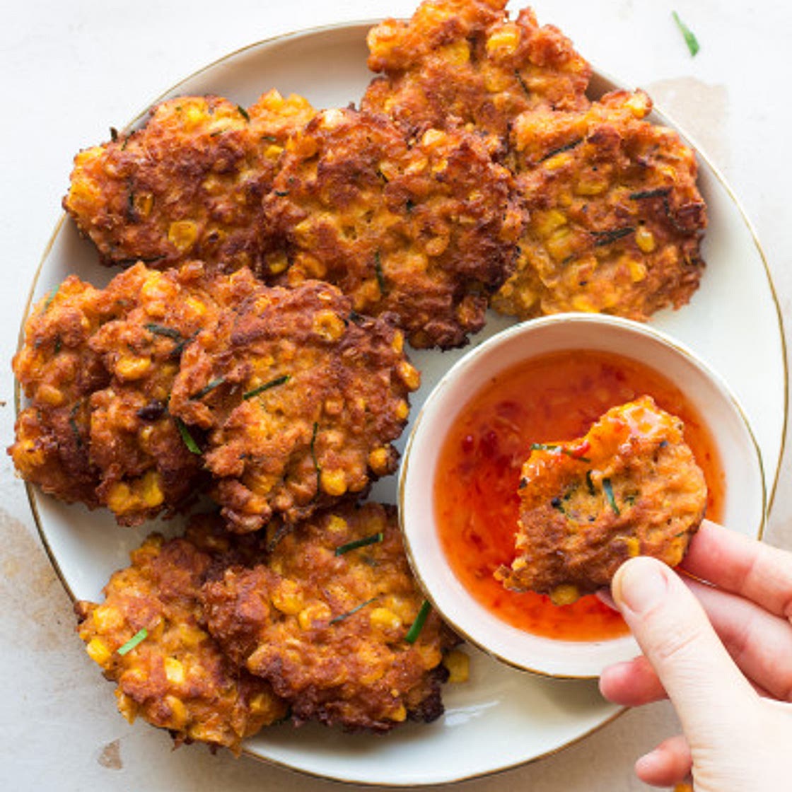 Vegan Thai corn fritters