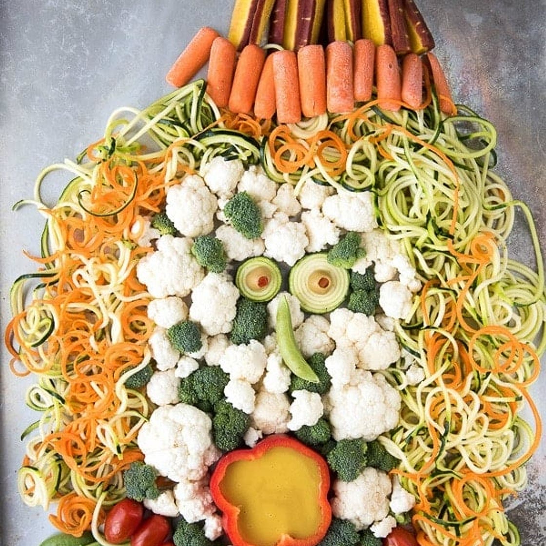Screaming Witch Crudités for Halloween