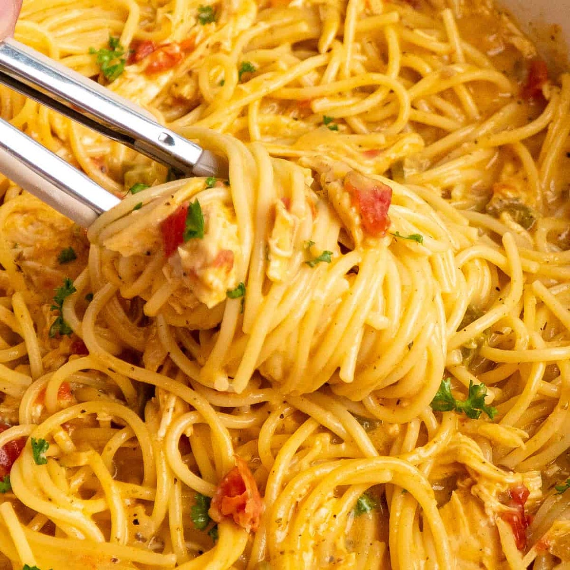 Crock Pot Chicken Spaghetti