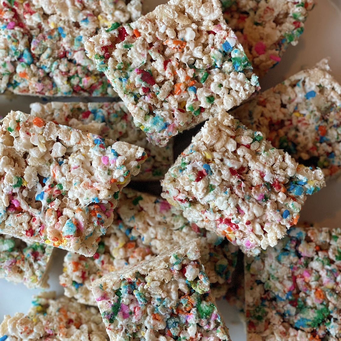 Birthday Cake Protein Rice Krispies Treats ~A Quick Treat