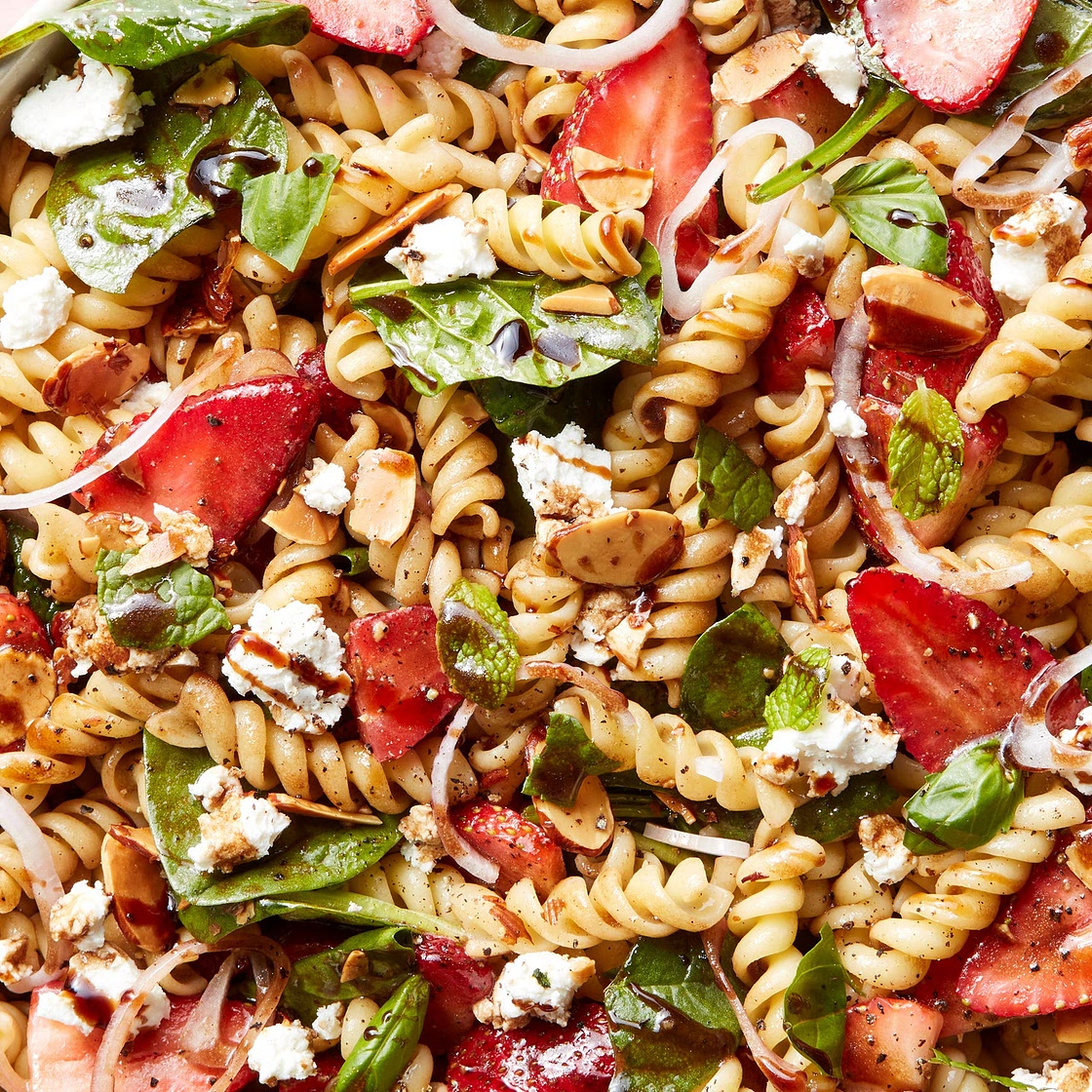 Strawberry Balsamic Pasta Salad