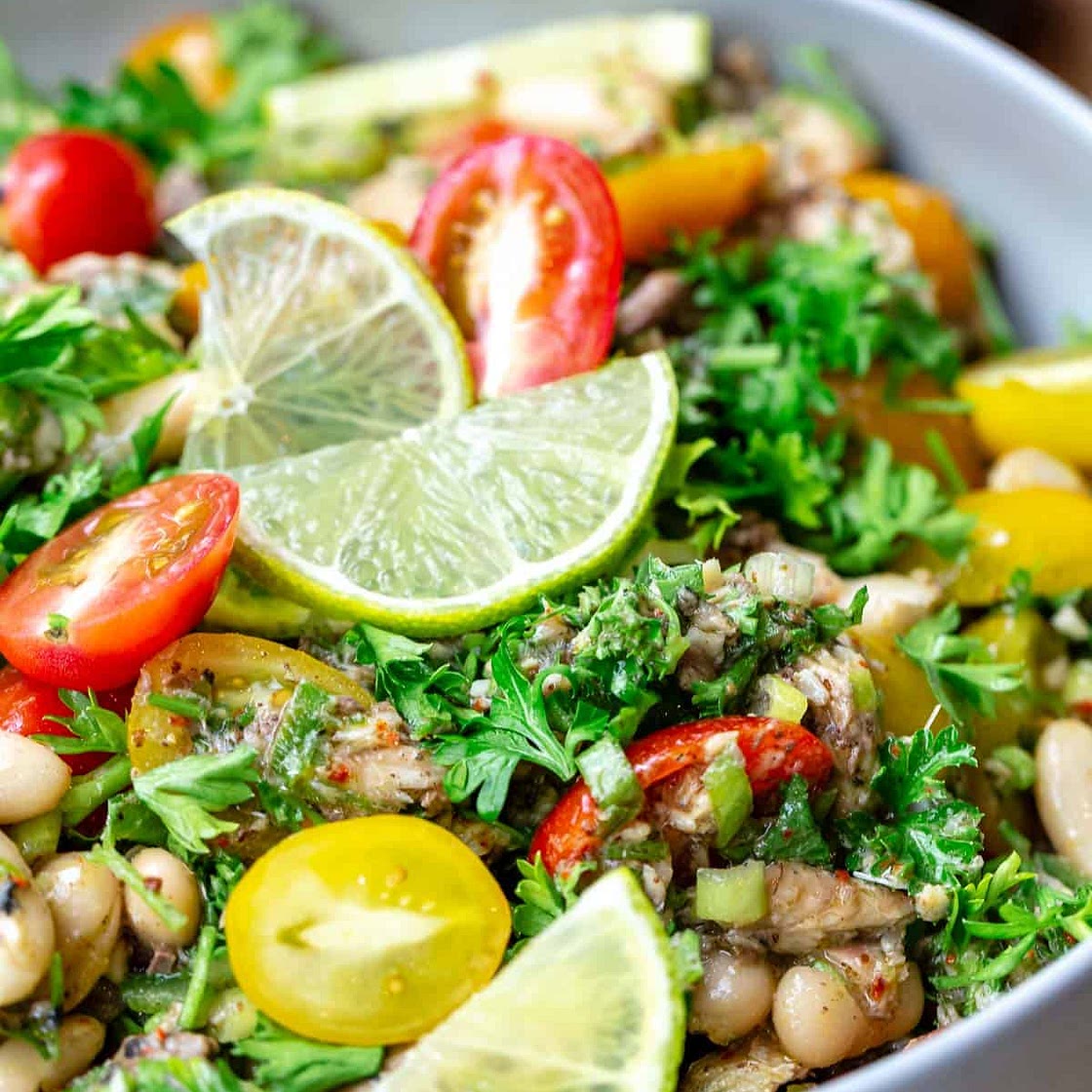 Mediterranean White Bean and Sardine Salad