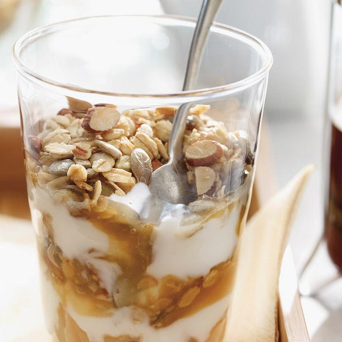 Apple Parfait with Maple Caramel