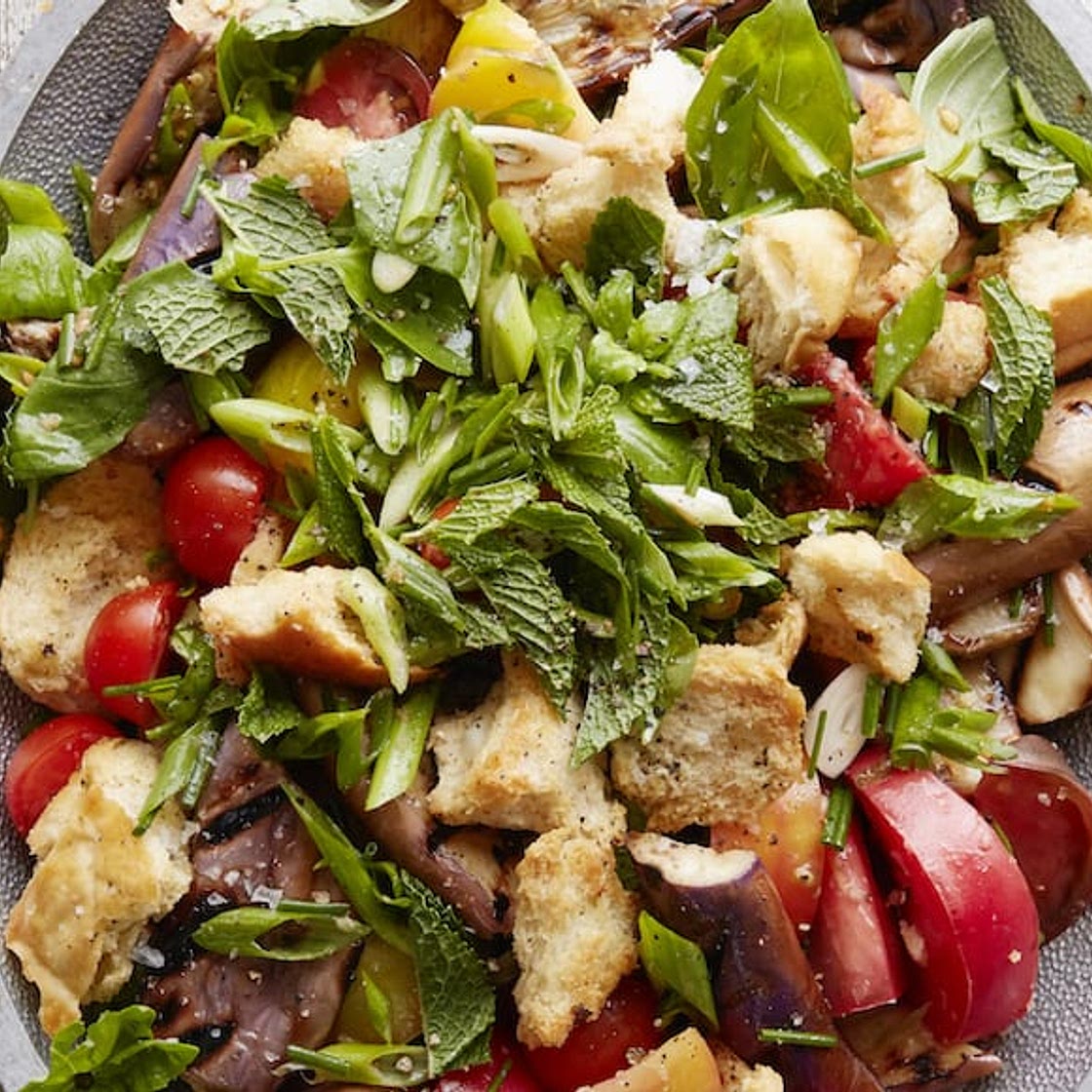 Grilled Eggplant Panzanella
