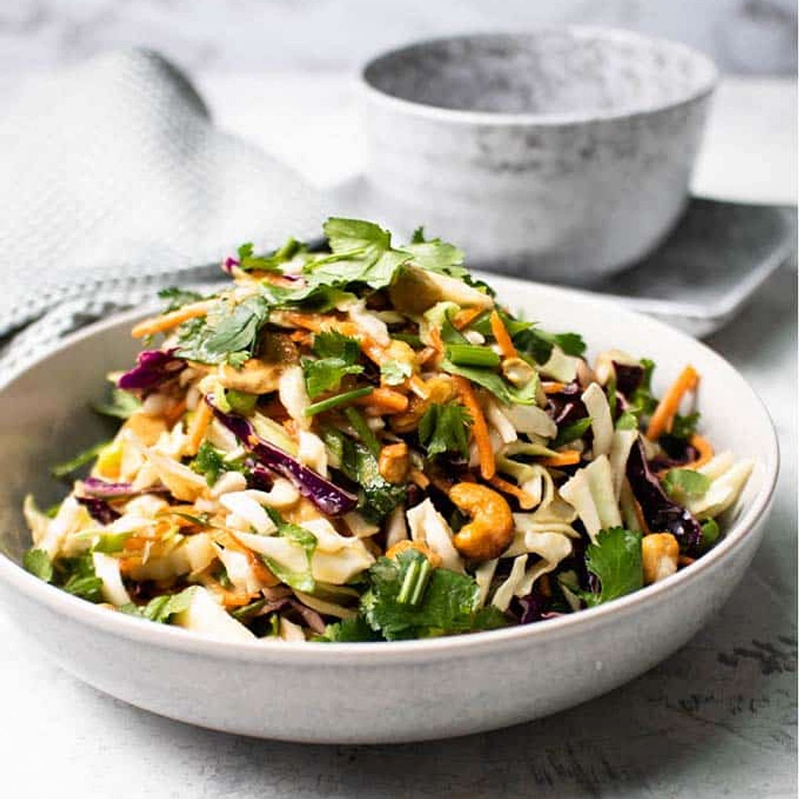 The Best Asian Slaw with Cashews