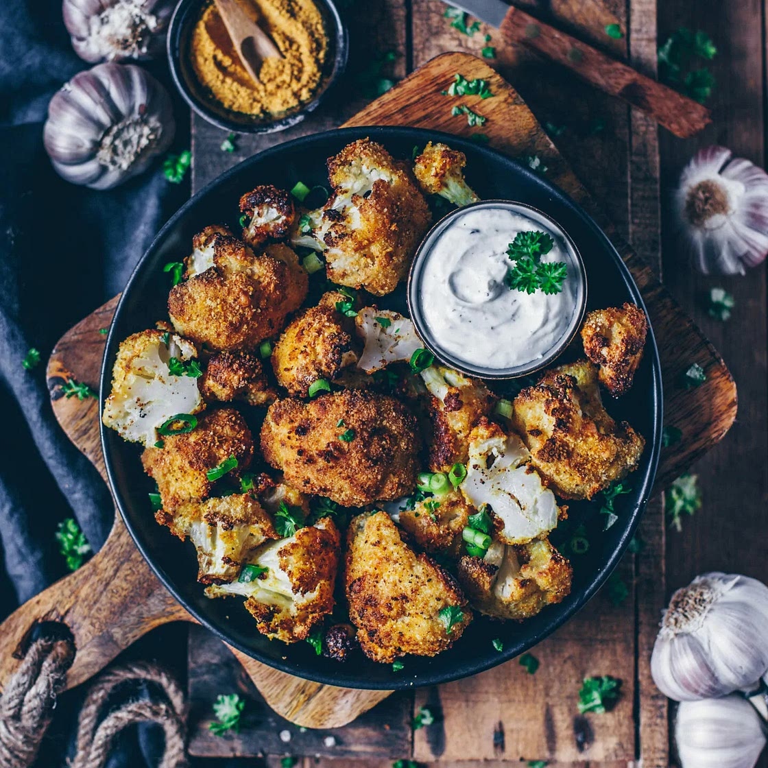 Crispy Baked Cauliflower (Vegan Cauliflower Nuggets)