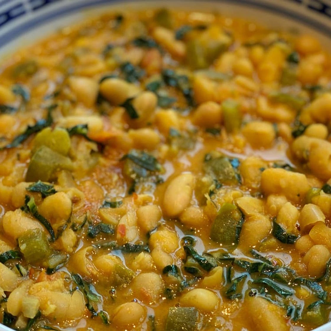 Padma Lakshmi's White Bean Stew with Cumin and Tomatoes Recipe