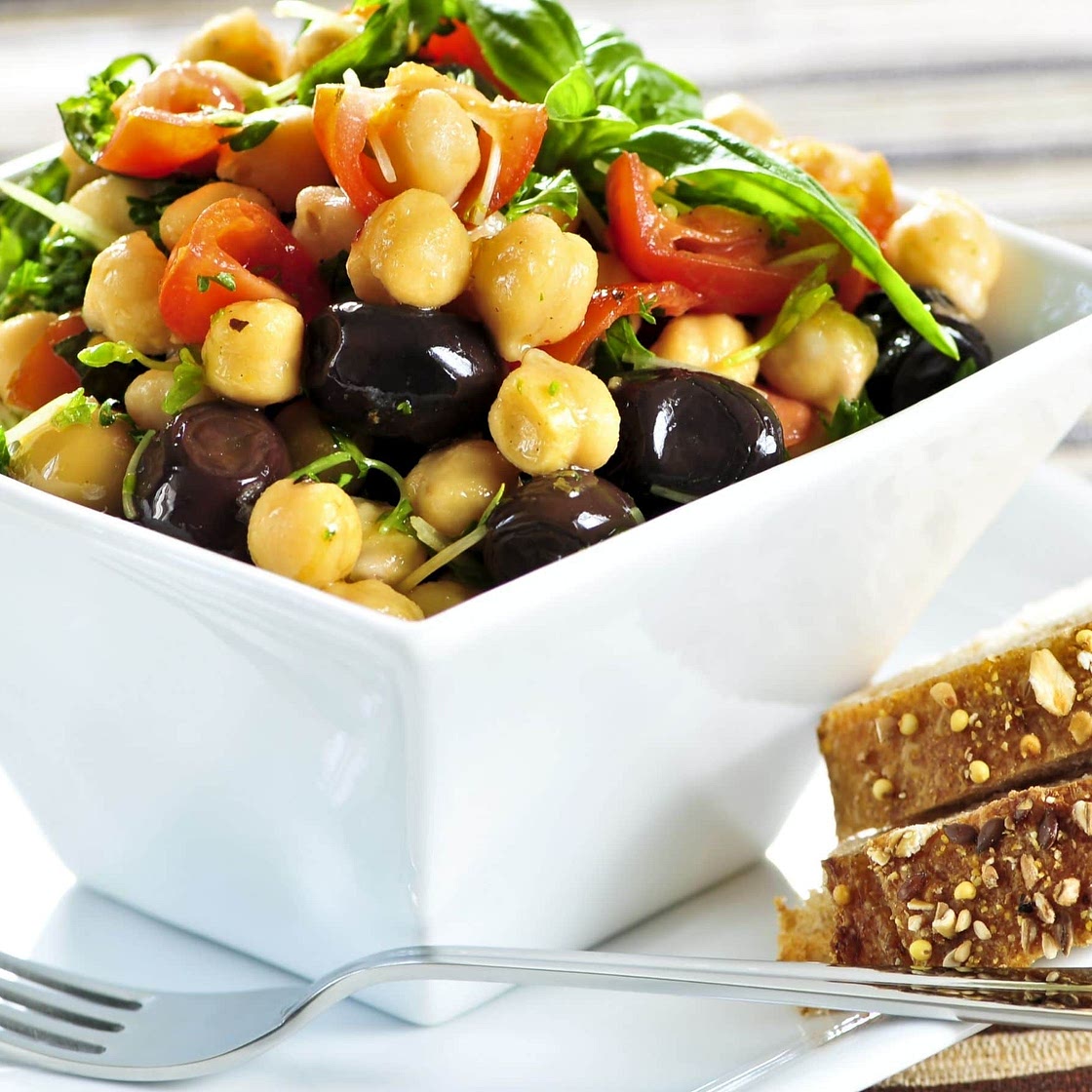 Beet Greens with Chickpeas & Olives