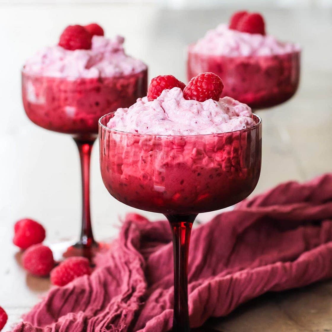 Cupid's Cloud Raspberry and Cream Dessert