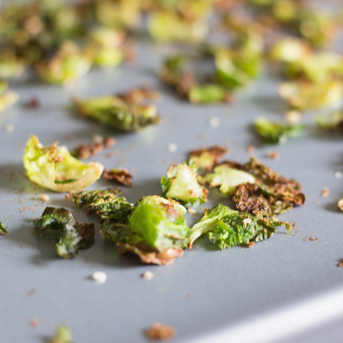 BEST EVER Roasted Crispy Brussels Sprouts Leaves