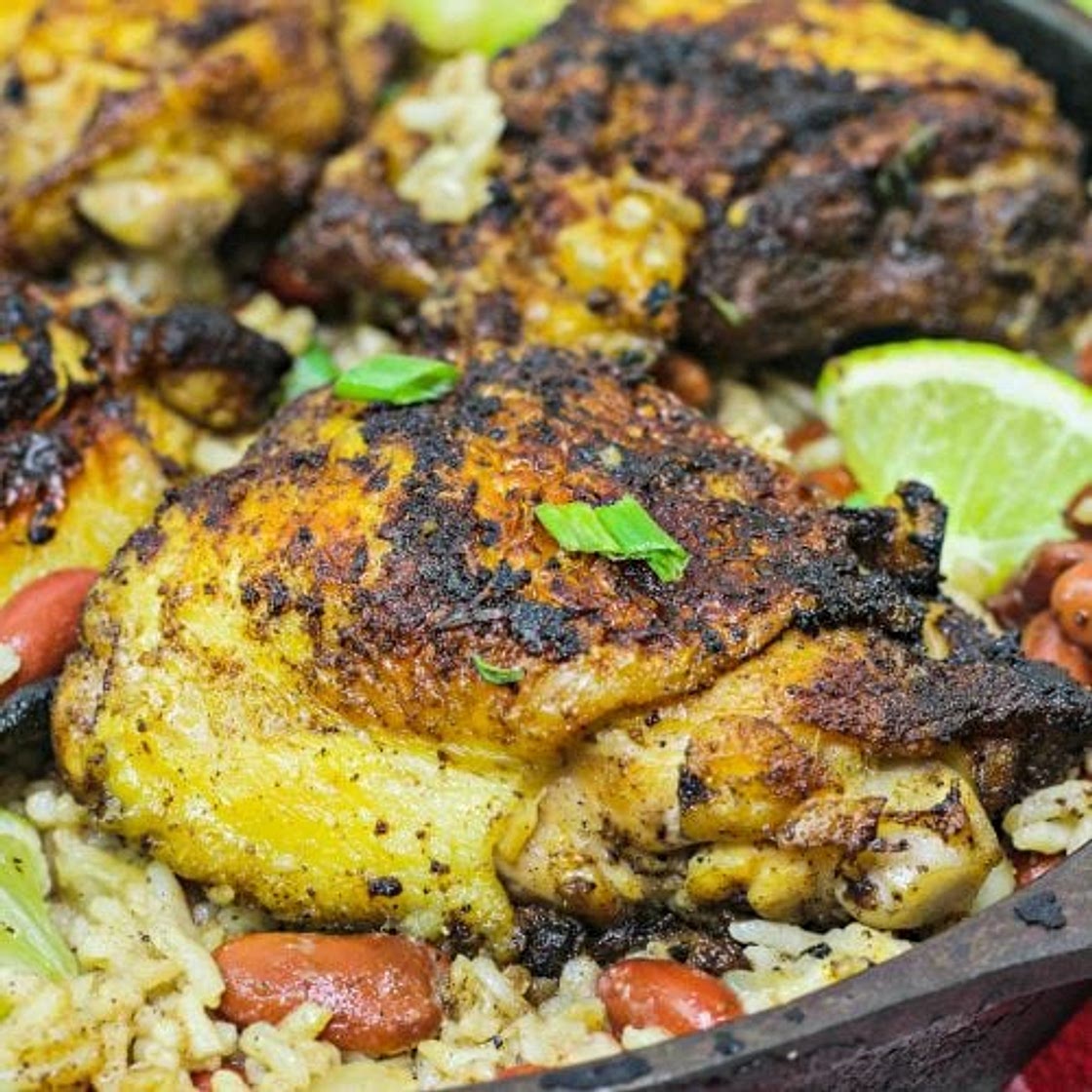 Baked Jerk Chicken Thighs