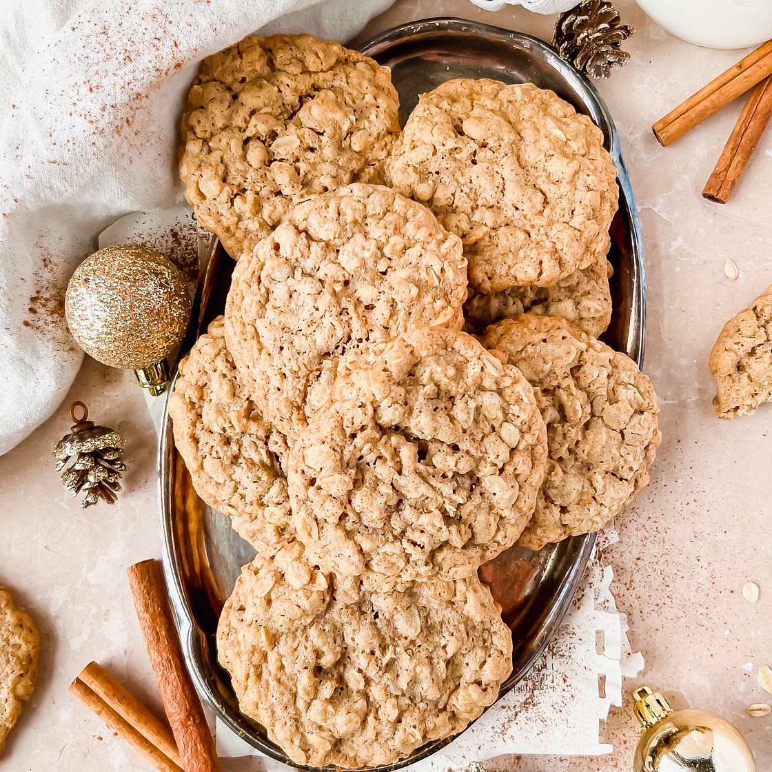 Snickerdoodle Oatmeal Cookies