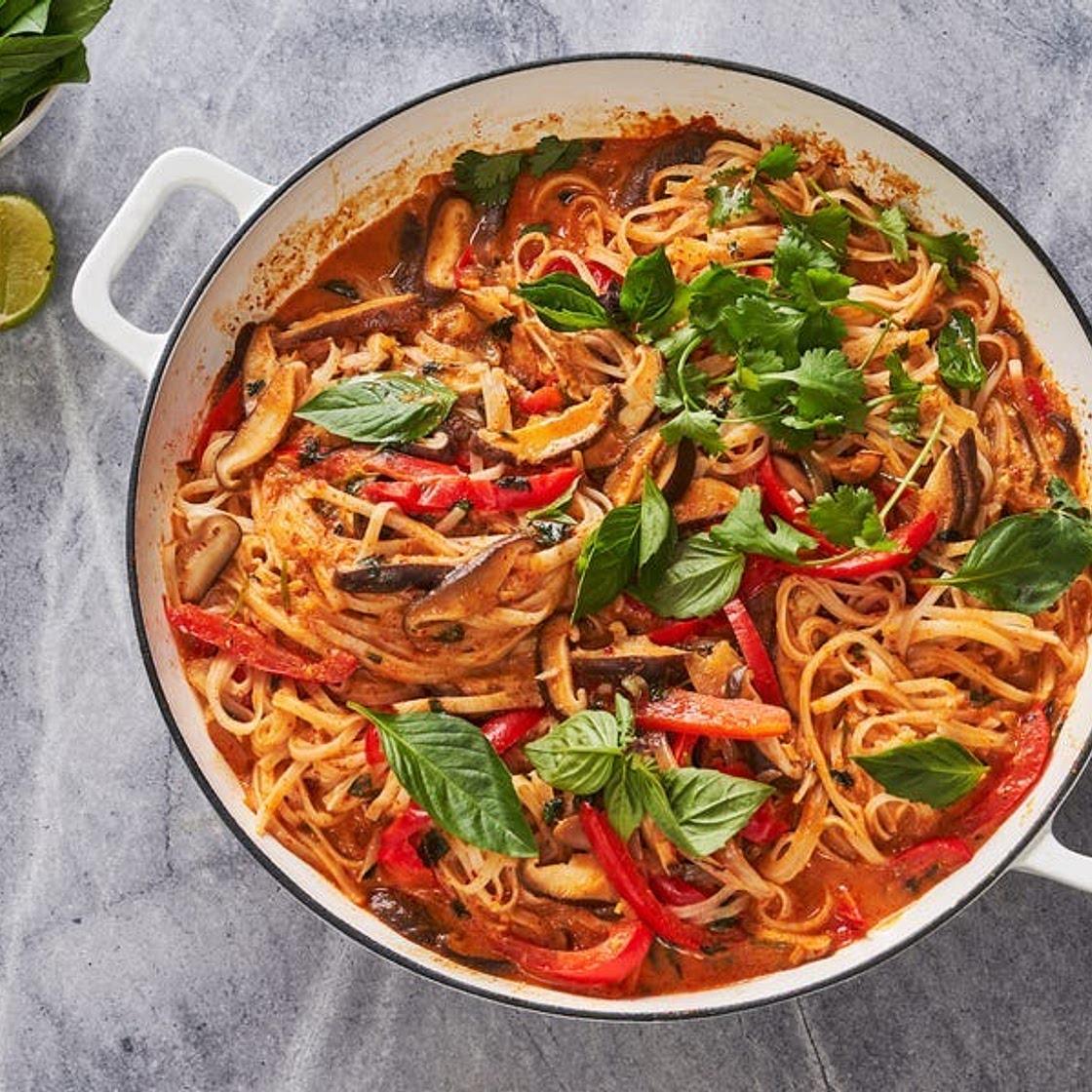 Thai Red Curry Coconut Noodles