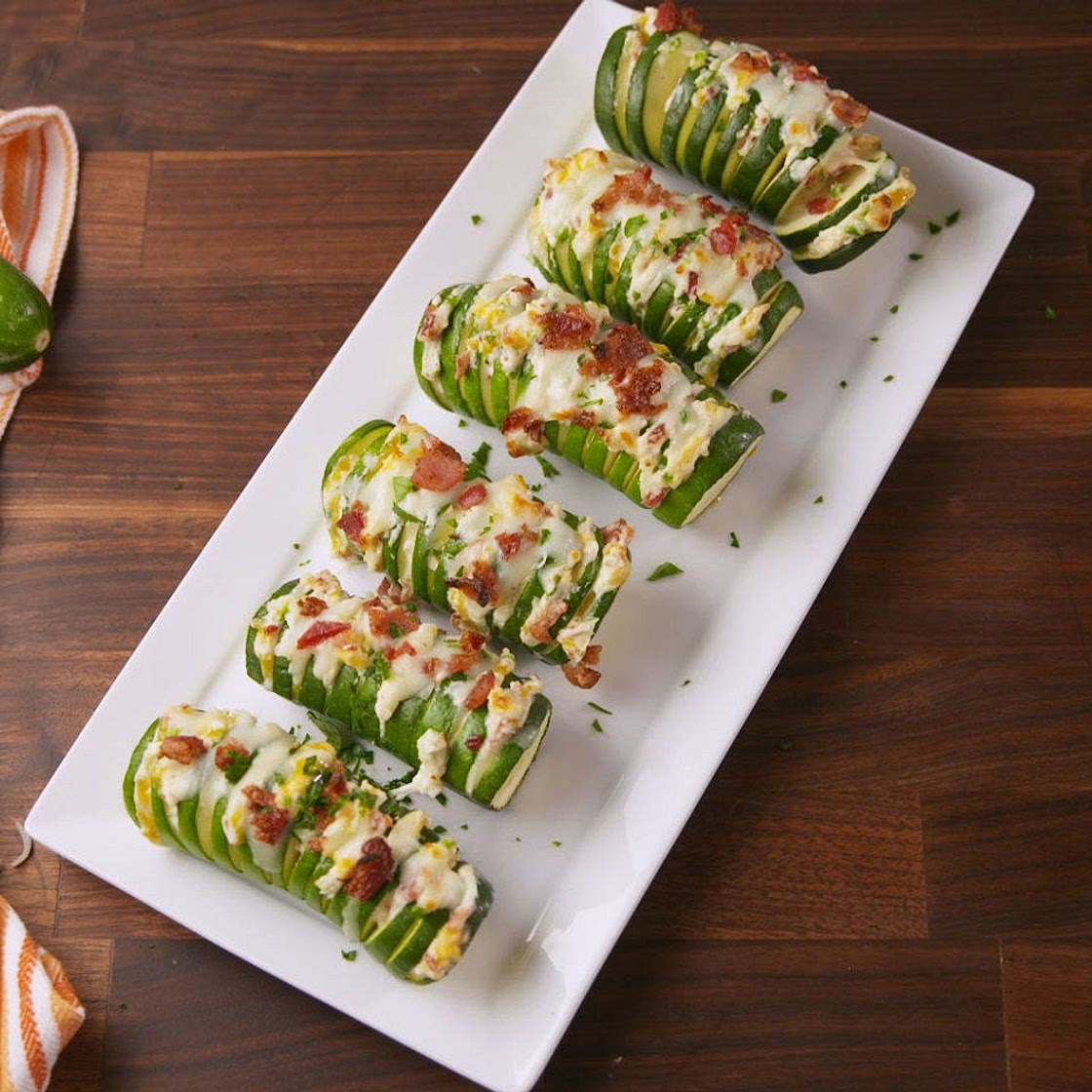 Jalapeño Popper Stuffed Zucchini
