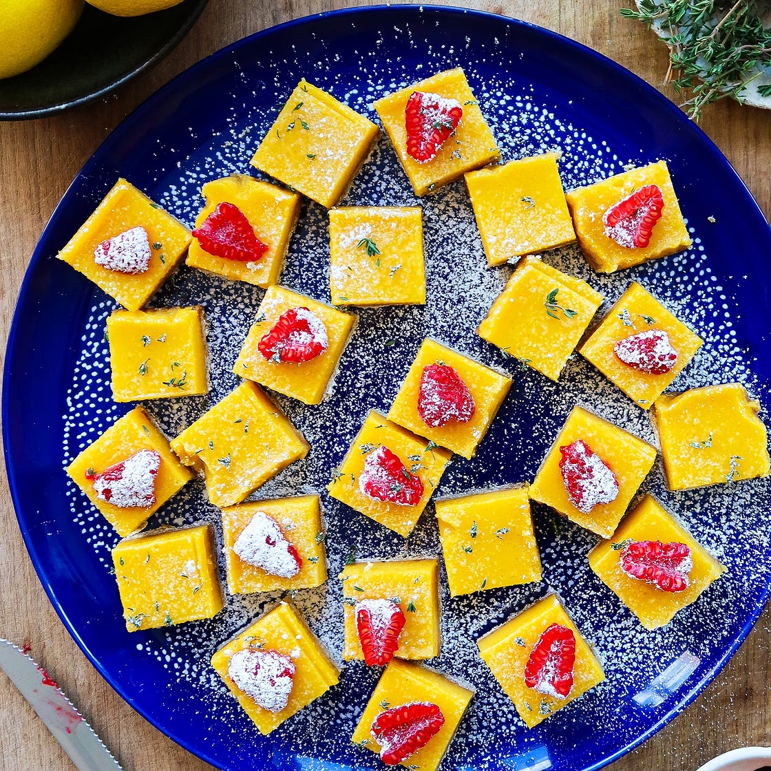 Lemon and raspberry bars