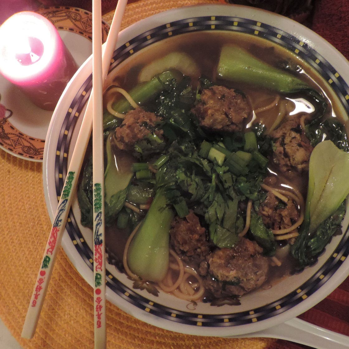 Chinese Meatball Soup w/Bok Choy
