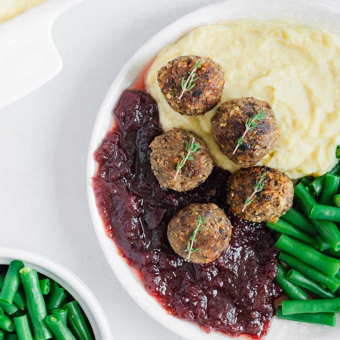 Vegan Thanksgiving Mushroom Walnut Balls