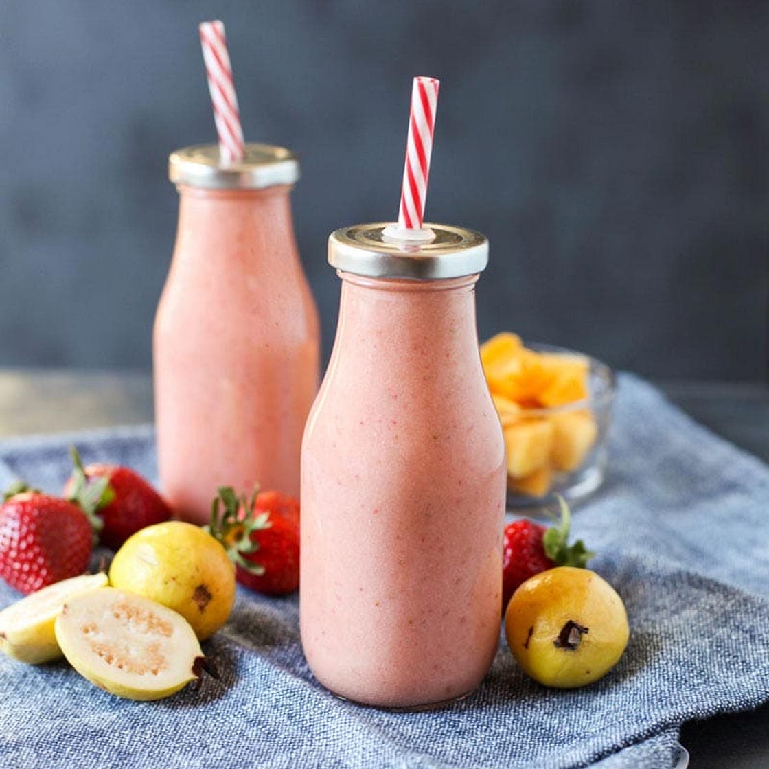 Paleo Strawberry Guava Smoothie (Vegan)