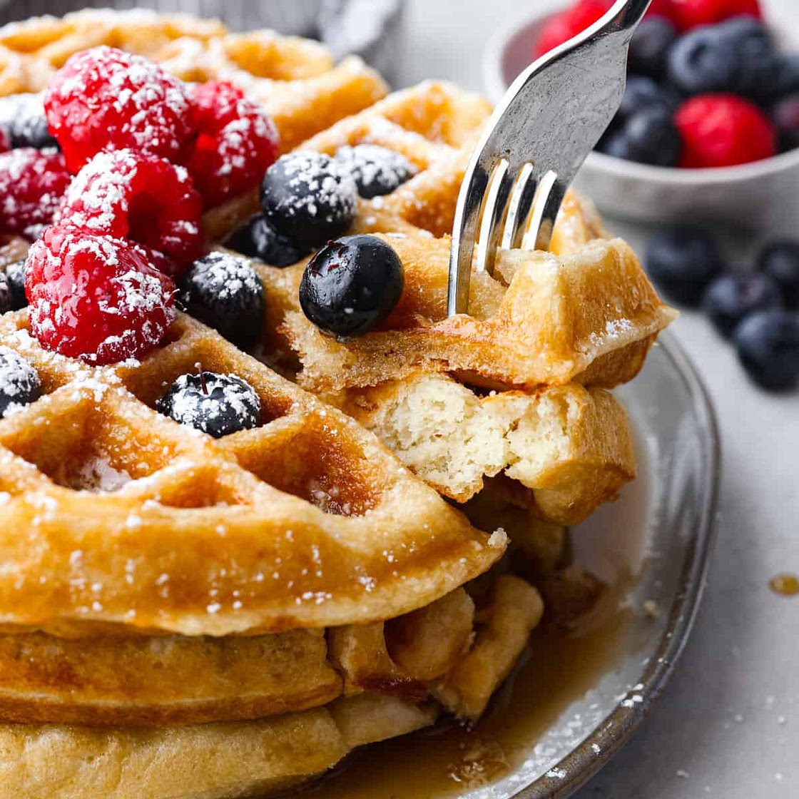 The Best Buttermilk Waffles