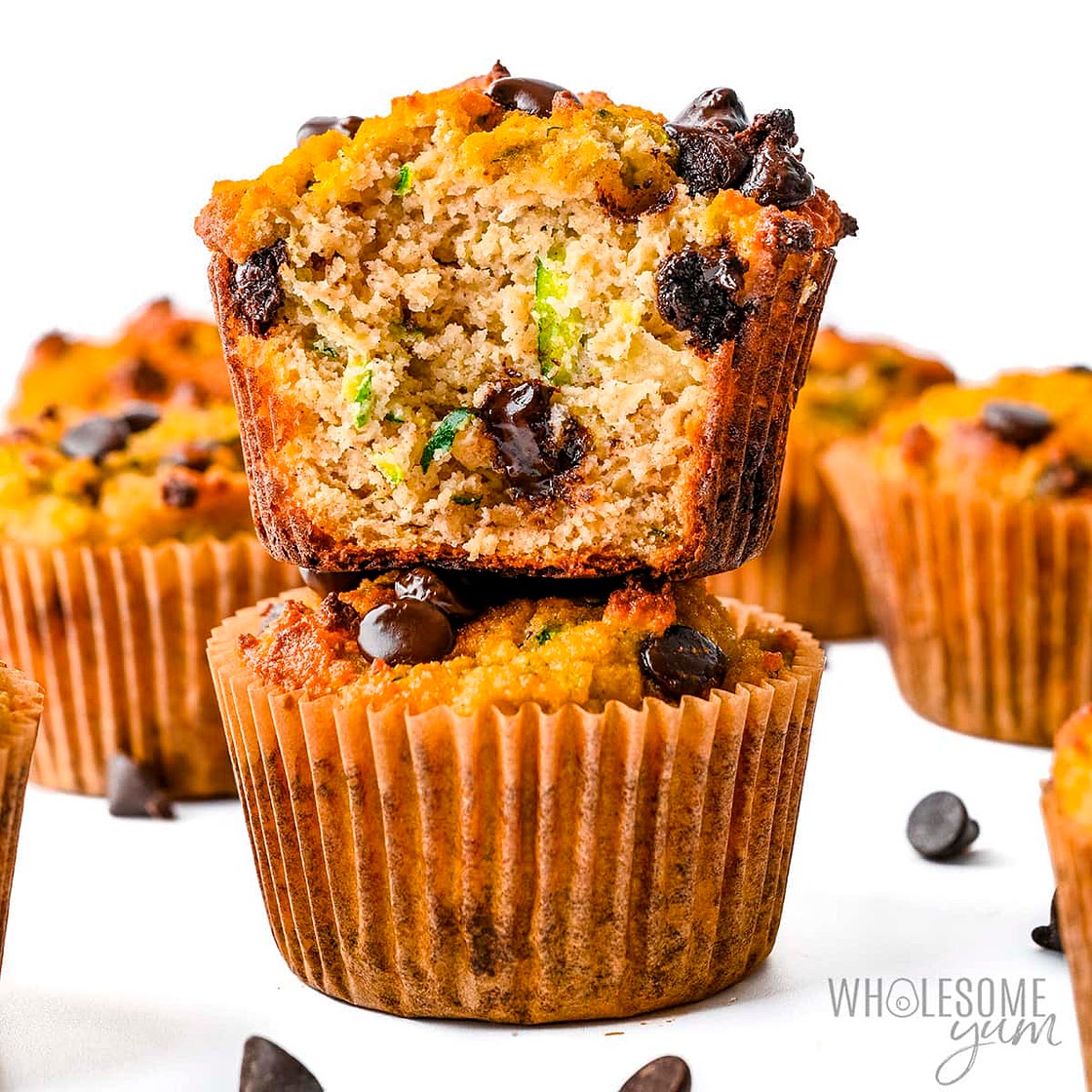 Healthy Zucchini Muffins (Chocolate Chip)