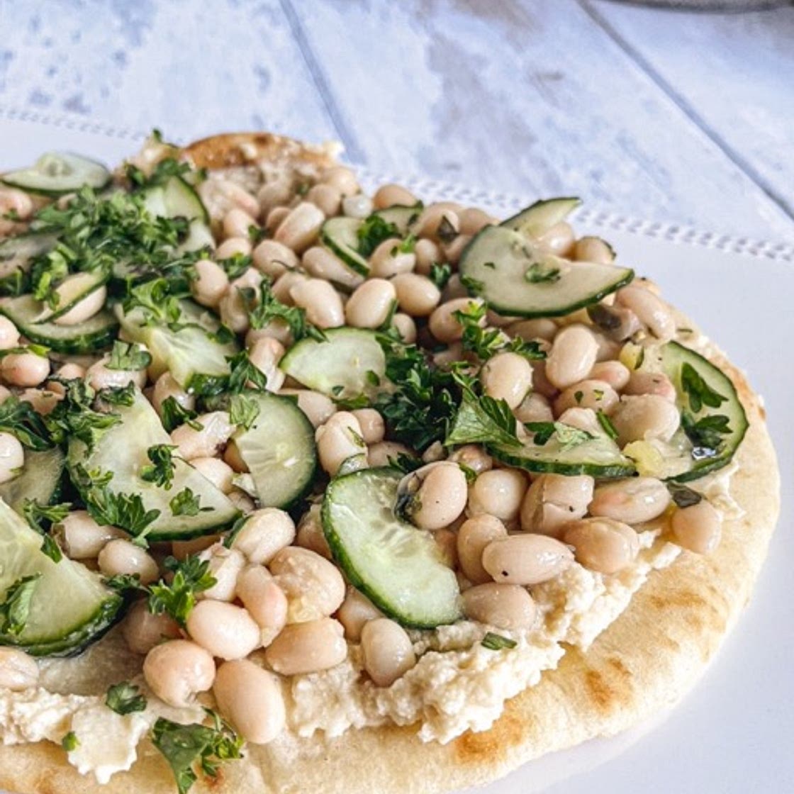 Cucumber flatbread