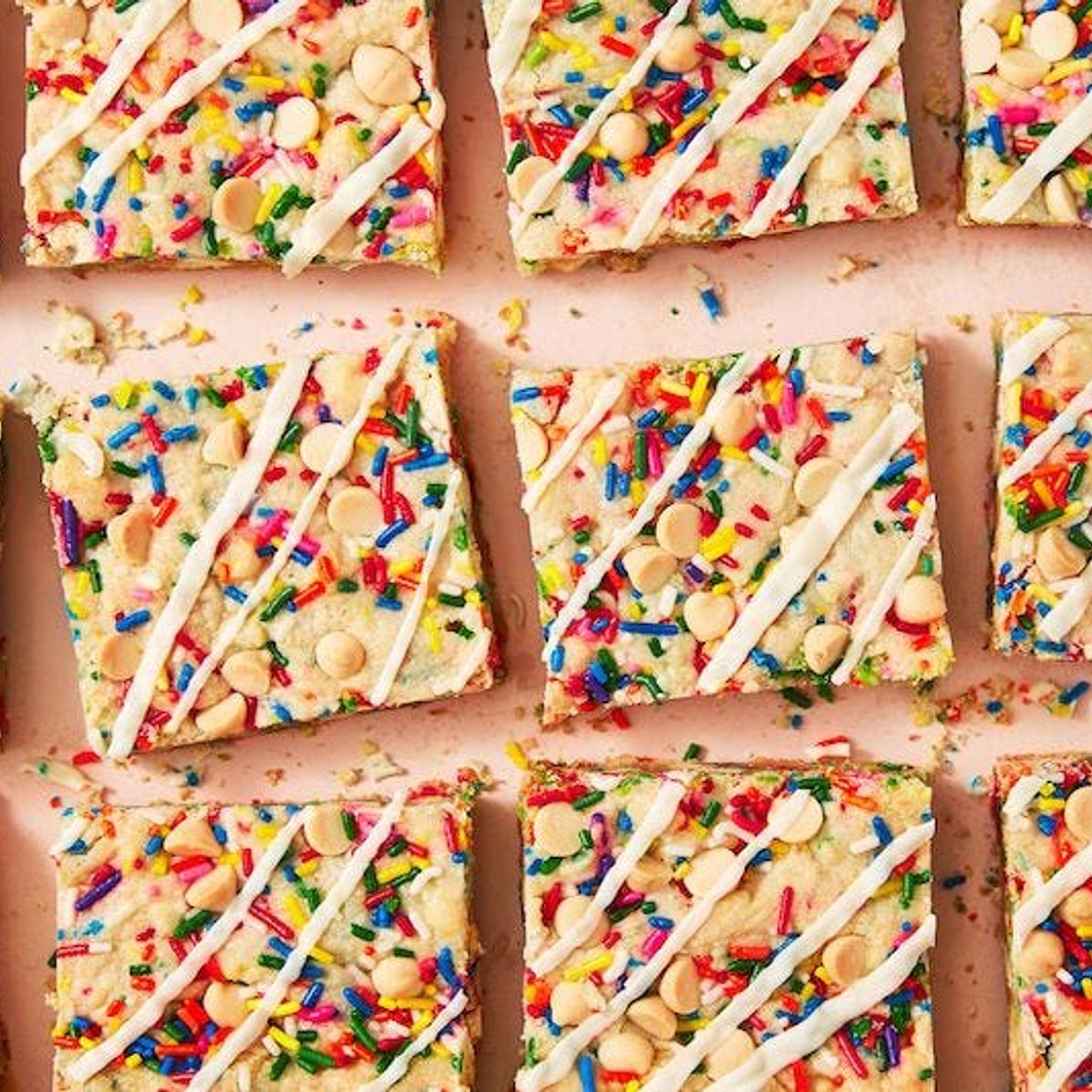 Birthday Cake Blondies