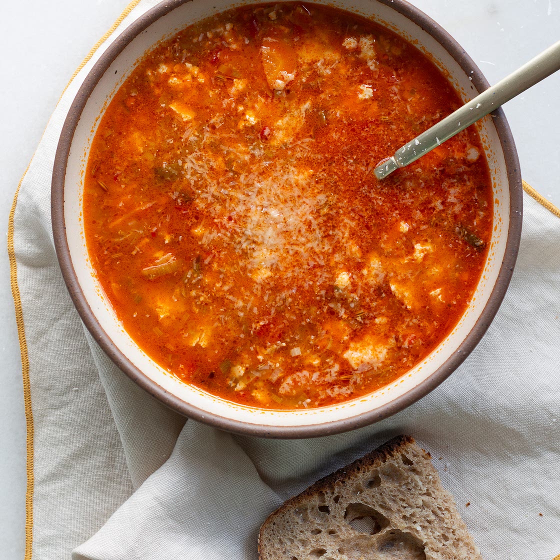 'Nduja (but Tofu!) Soup