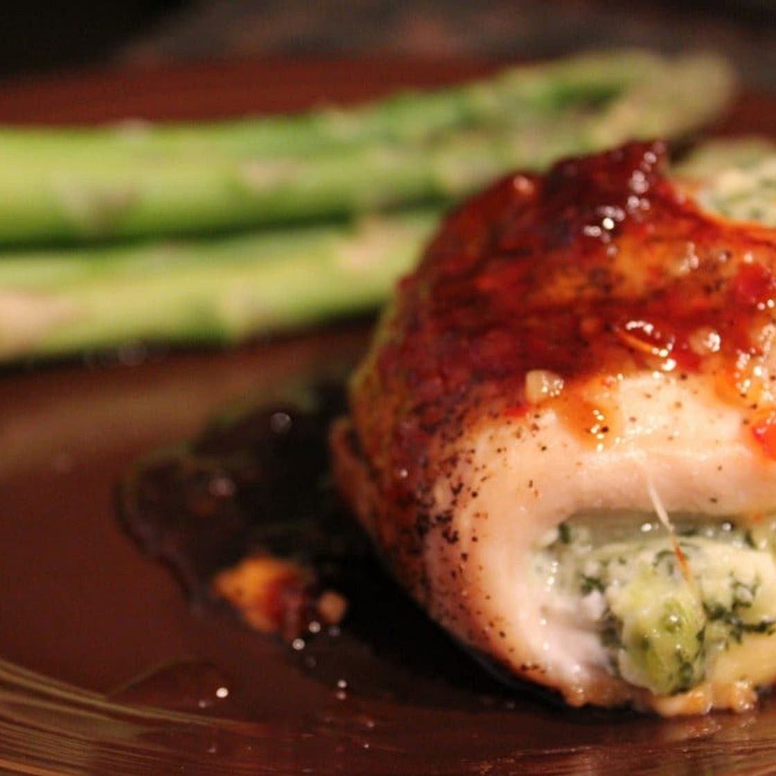 Cream Cheese and Pepper Jelly Stuffed Chicken | No Thanks to Cake