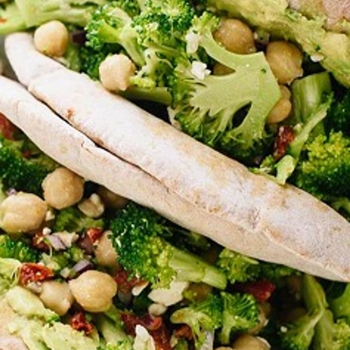 Reverse Your Fatty Liver Broccoli, Chickpea & Avocado Pitas