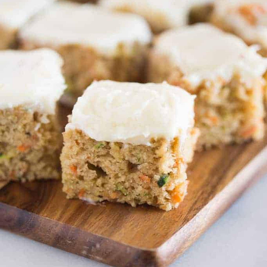 Carrot and Zucchini Bars with Lemon Cream Cheese Frosting