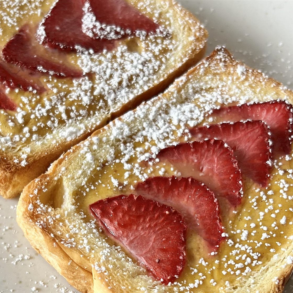 Strawberry Custard Toast