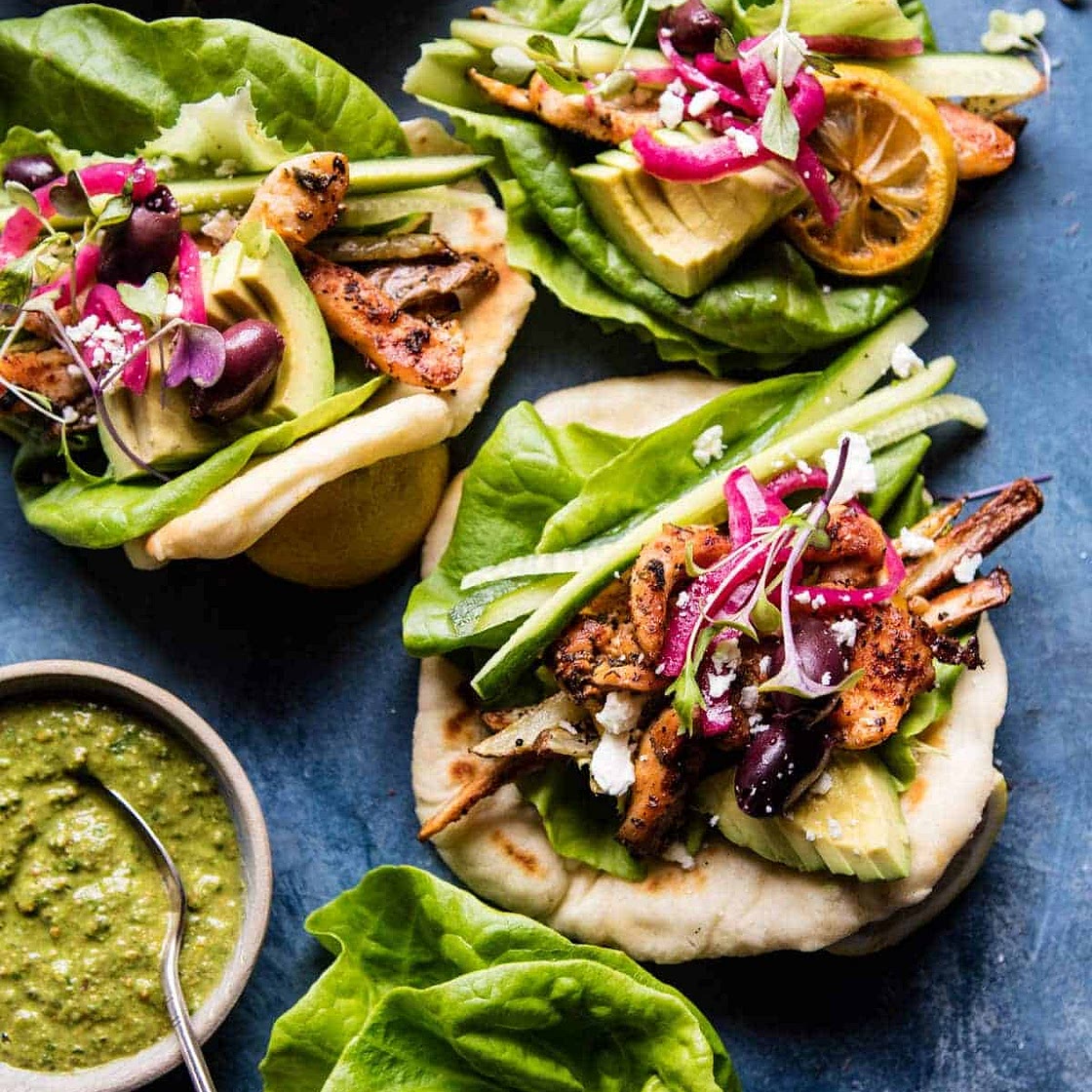 Greek Goddess Chicken Lettuce Wraps