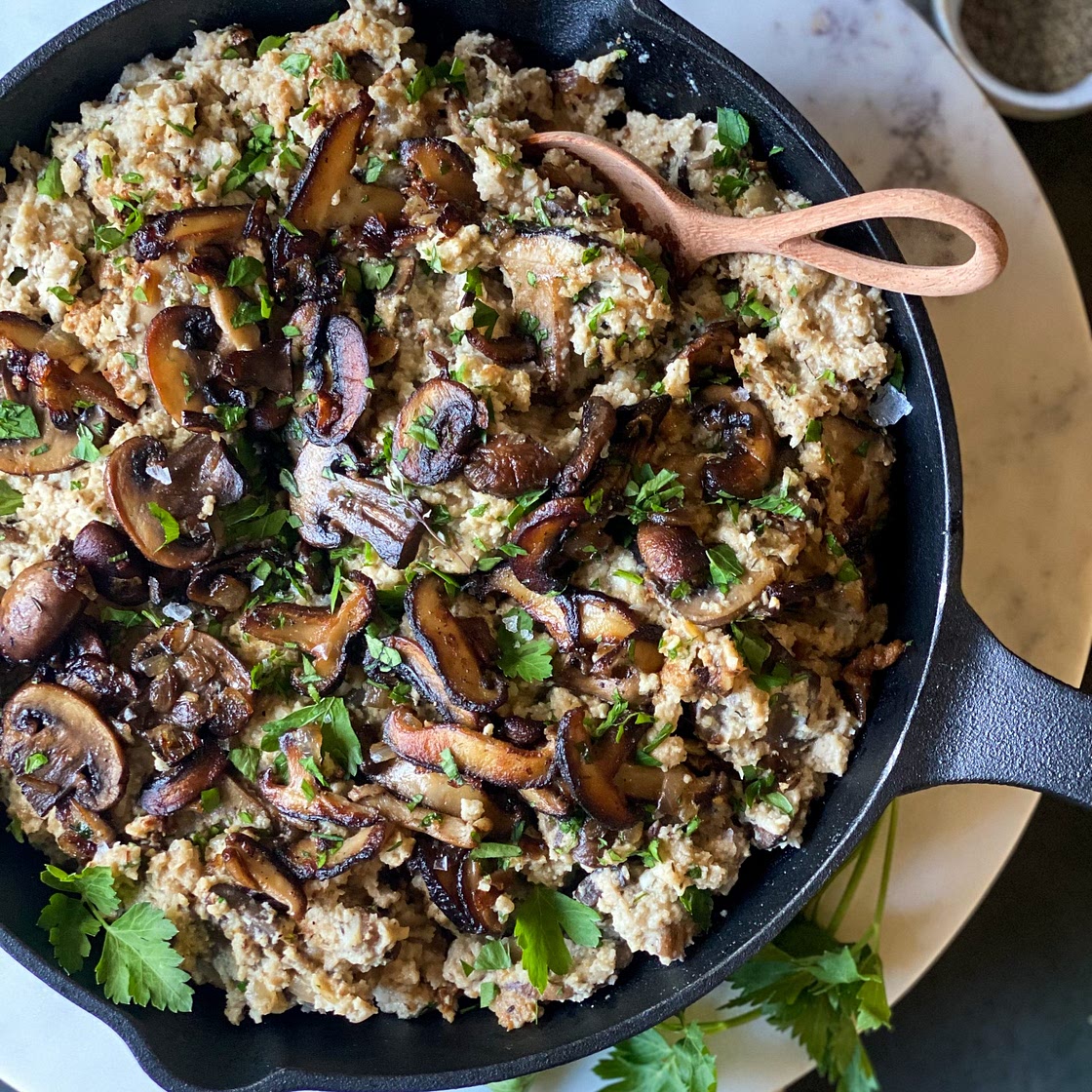 Mushroom Cauliflower Risotto