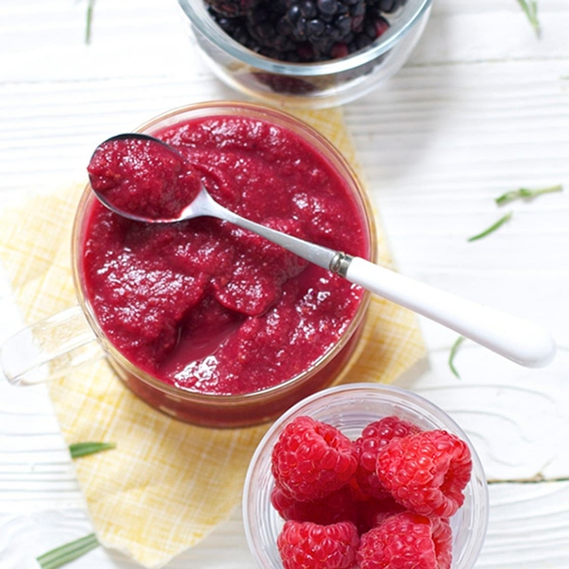 3 Berry + Apple Baby Food Puree (6+ Months - Stage 2) - Baby Foode