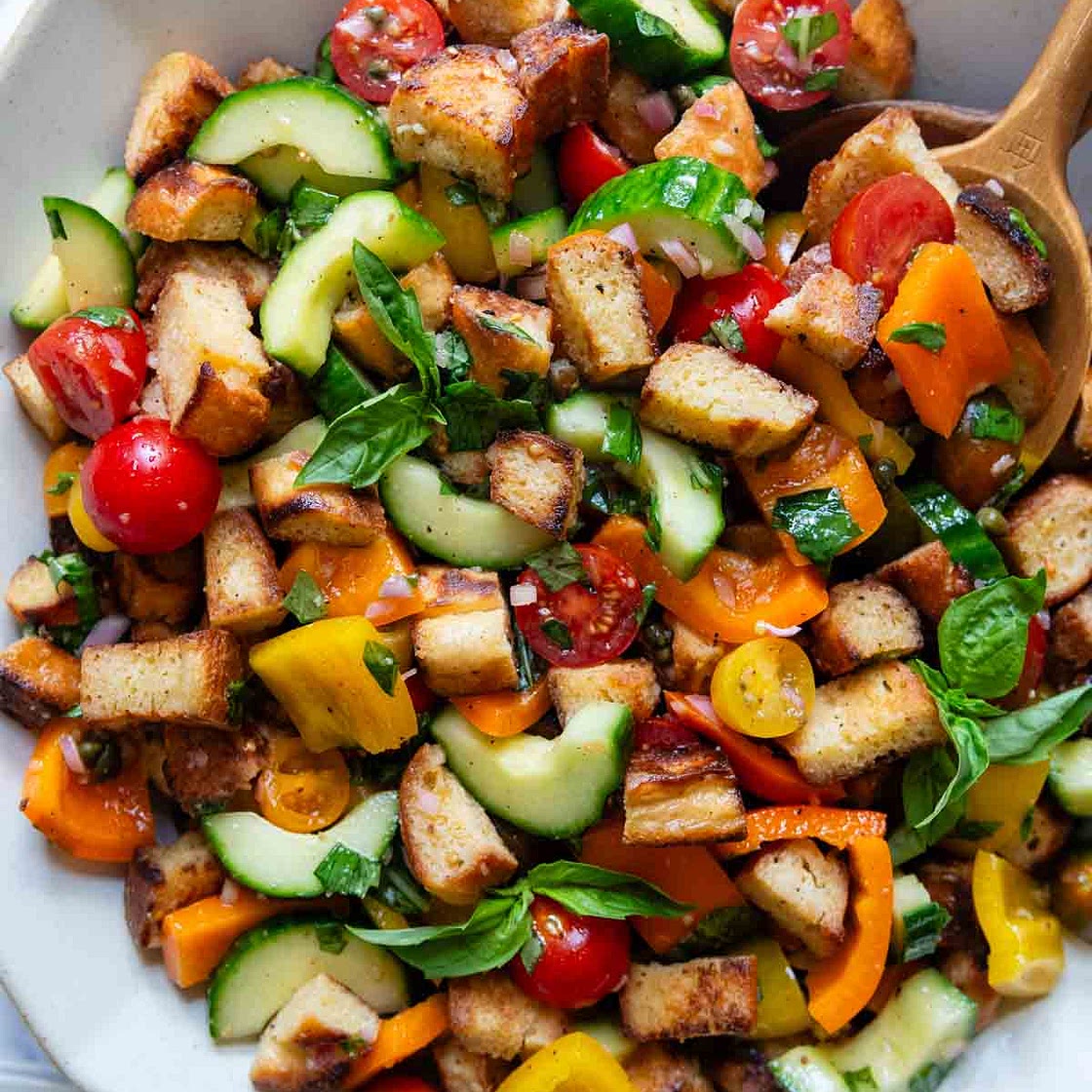 Fresh Gluten-Free Panzanella Salad (Best Flavor)