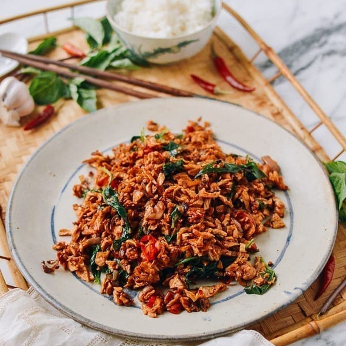 10-Minute Vegan Pad Krapow (Thai Basil Stir-fry)