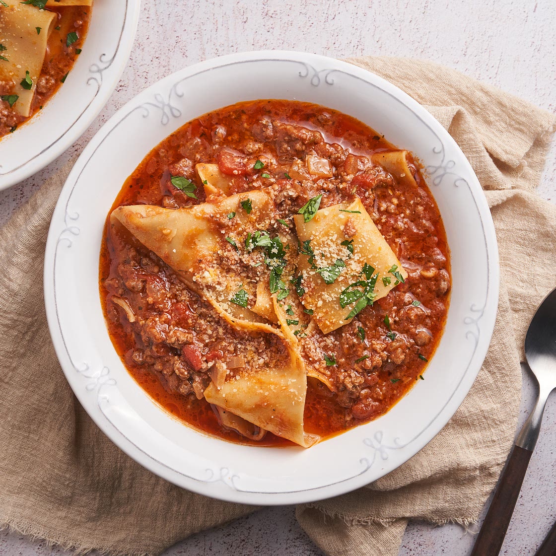 Beef Lasagna Soup