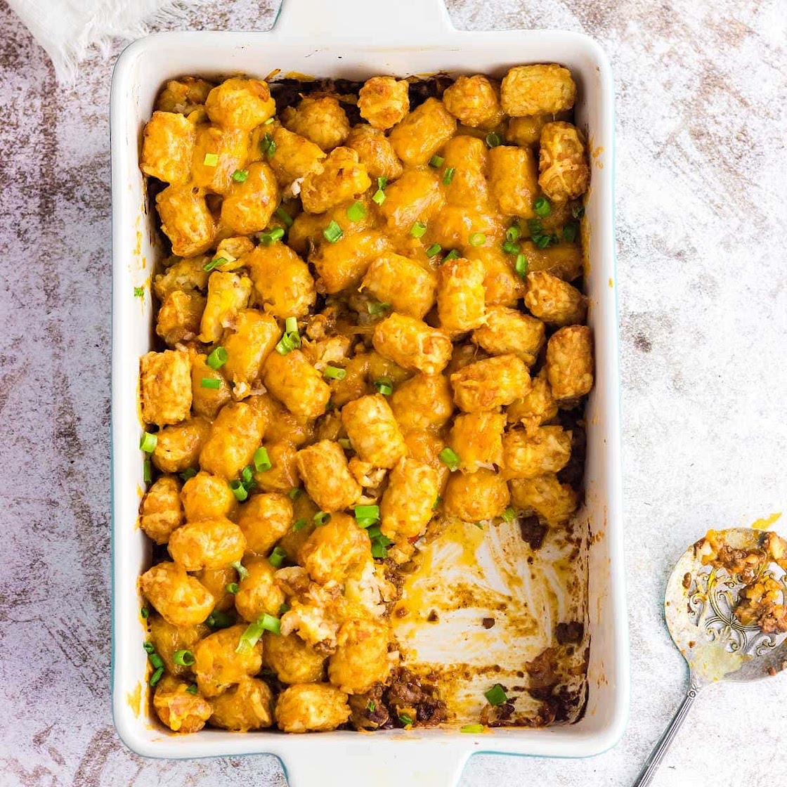 Sloppy Joe Tater Tot Casserole