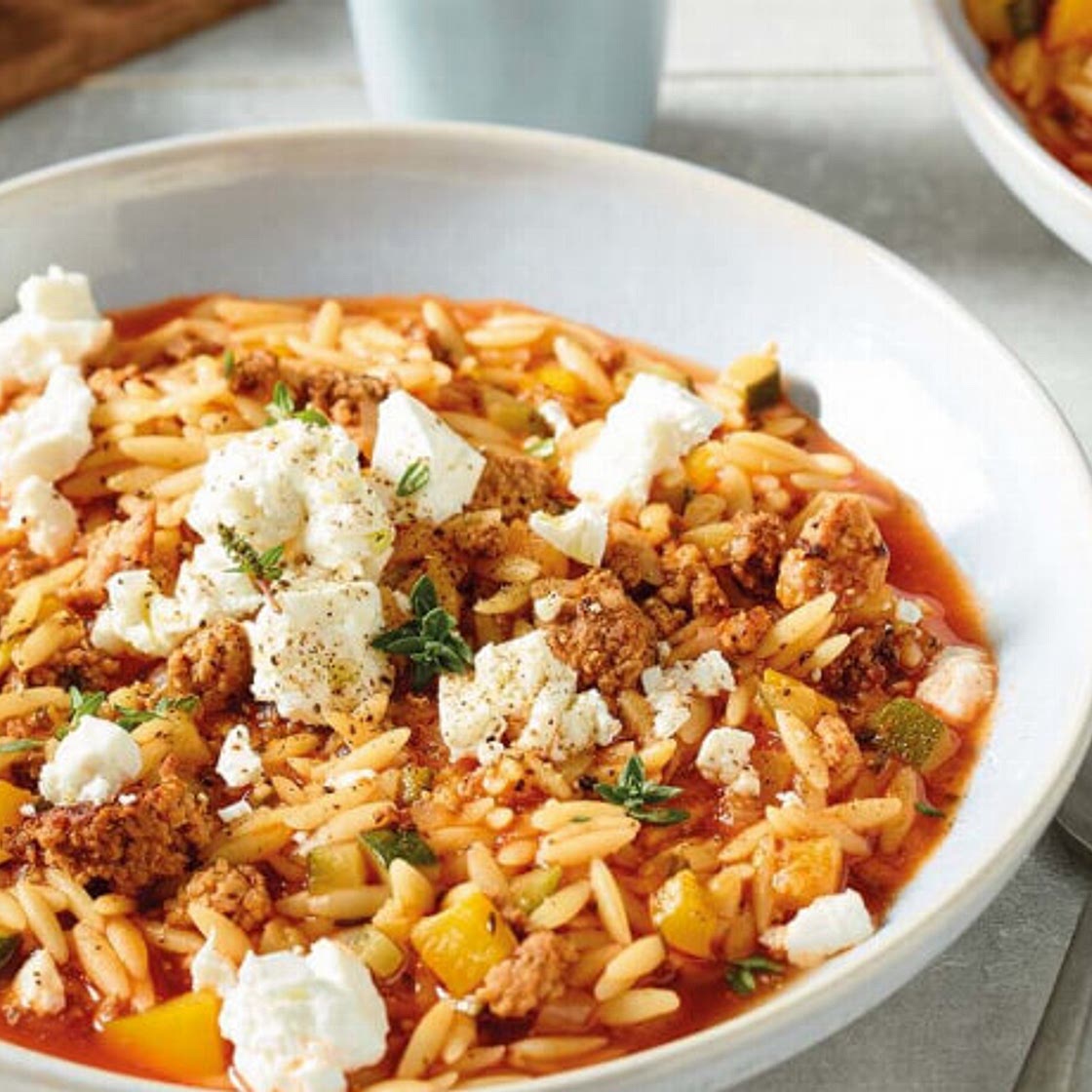 Kritharaki-Hackfleisch-Topf