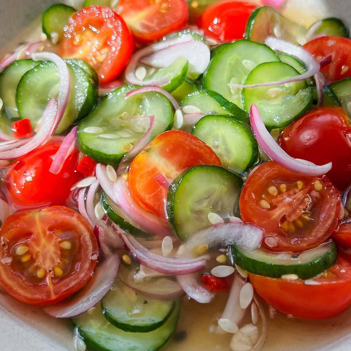 Filipino Cucumber & Tomato Salad (Ensaladang Pipino at Kamatis)